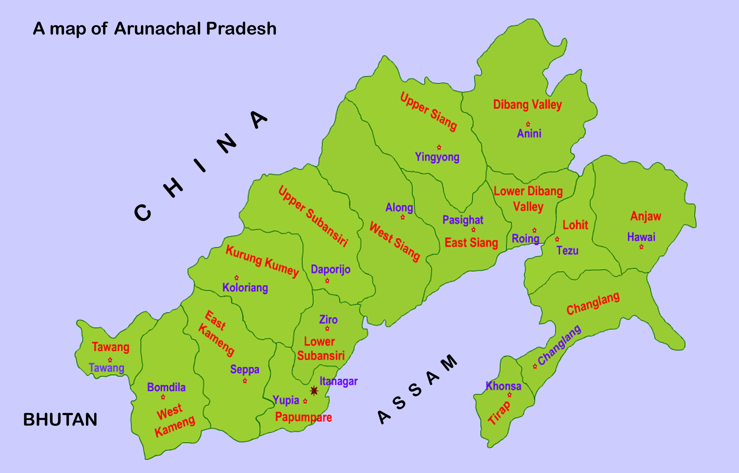 arunachal pradesh district wise results